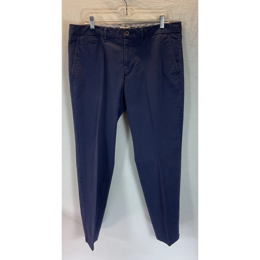 Perk Mens Pants Blue Size 38x30 Chino Slim Fit Stretch Office Comfort‎
